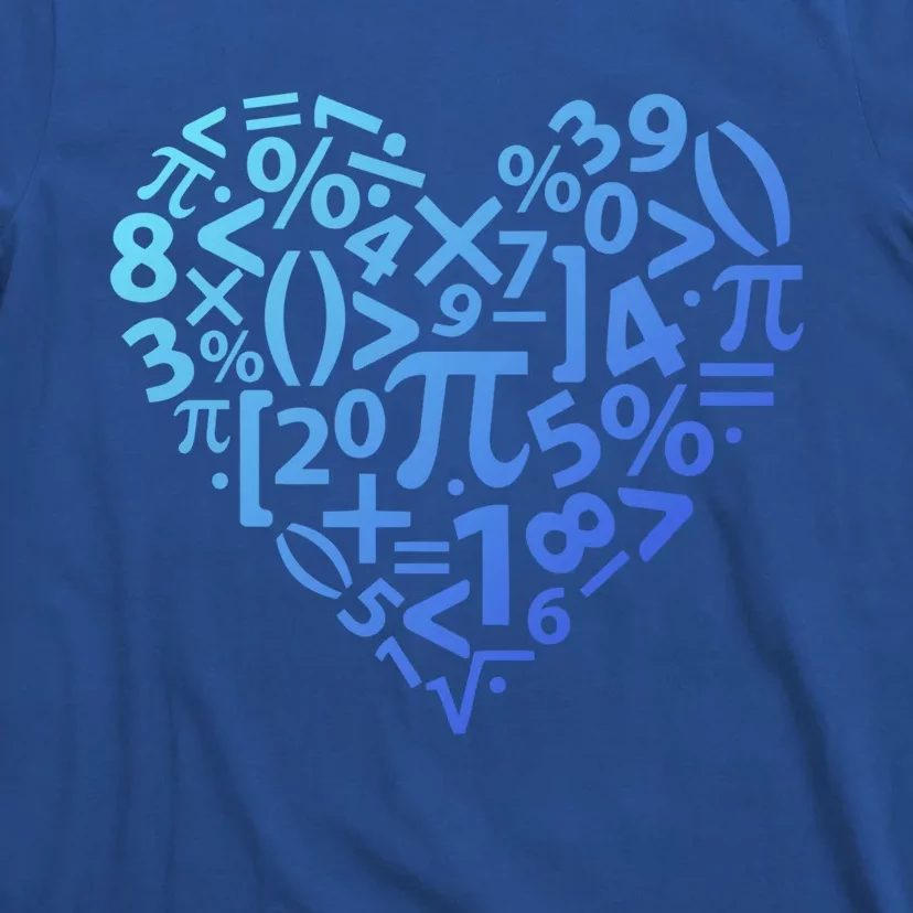 Math Heart I Love Math Math Lovers Gift Math Teacher Gift T-Shirt