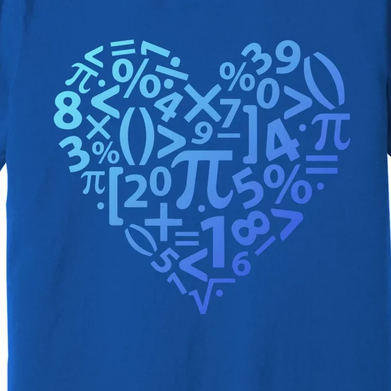 Math Heart I Love Math Math Lovers Gift Math Teacher Gift Premium T-Shirt