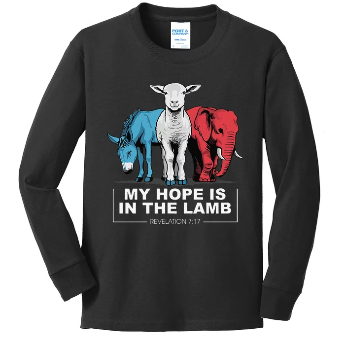 My Hope Is In The Lamb Kids Long Sleeve Shirt