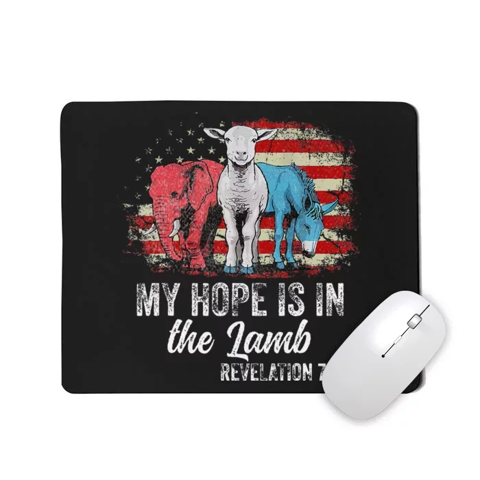 My Hope Is In The Lamb Funny Scripture Elephant Donkey Us Mousepad