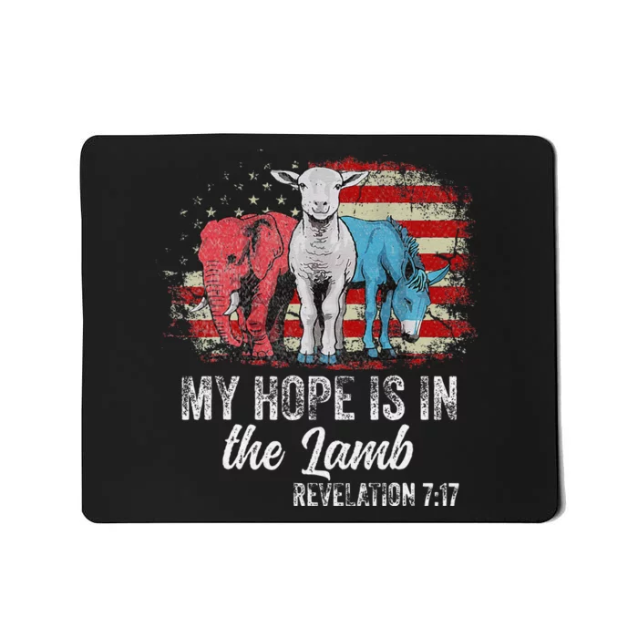 My Hope Is In The Lamb Funny Scripture Elephant Donkey Us Mousepad