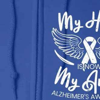 My Hero Is Now My Angel Detia Alzheimer's Awareness Gift Full Zip Hoodie