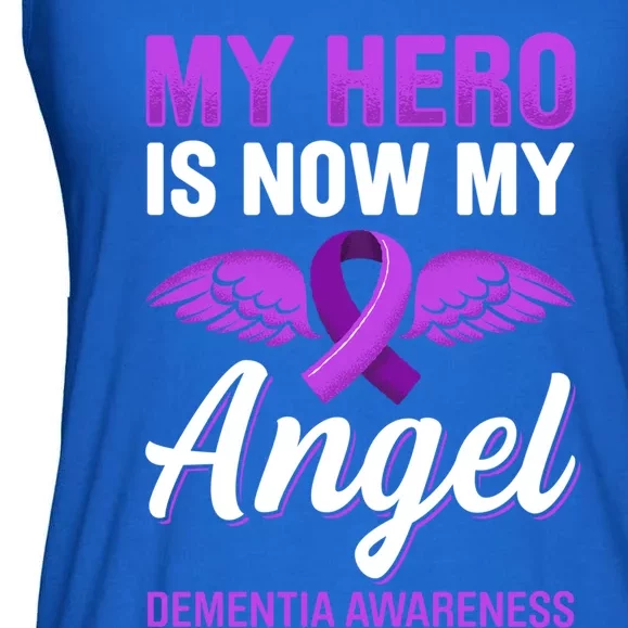 My Hero Is Now My Angel Detia Awareness Alzheimer Cute Gift Ladies Essential Flowy Tank