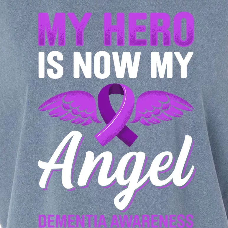 My Hero Is Now My Angel Detia Awareness Alzheimer Cute Gift Garment-Dyed Women's Muscle Tee