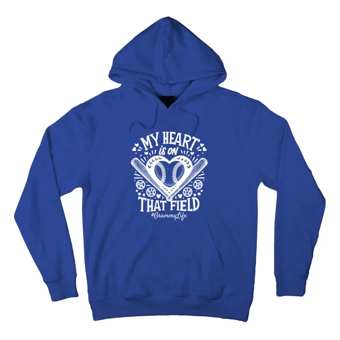 My Heart Is On That Field Baseball Softball Grammy Gift Tall Hoodie