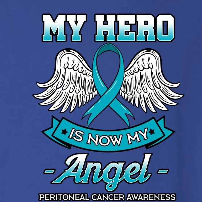 My Hero Is Now My Angel Peritoneal Cancer Awareness Advocate Gift Toddler Long Sleeve Shirt