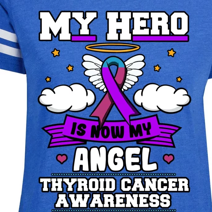 My Hero Is Now My Angel Thyroid Cancer Endocrinologist Cloud Gift Enza Ladies Jersey Football T-Shirt