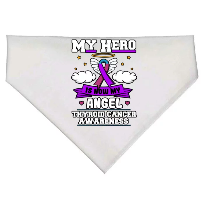 My Hero Is Now My Angel Thyroid Cancer Endocrinologist Cloud Gift USA-Made Doggie Bandana