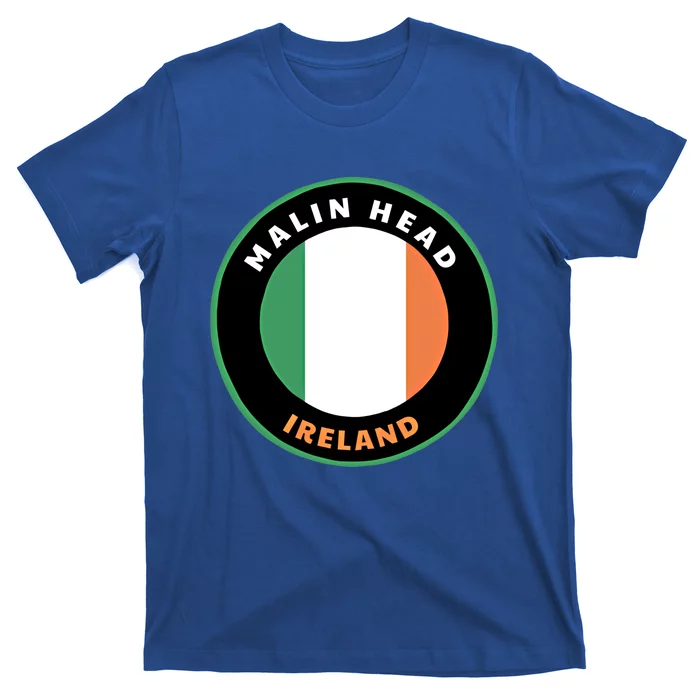 Malin Head Ireland Ie Irish Heritage And Pride Flag Badge Cool Gift T-Shirt