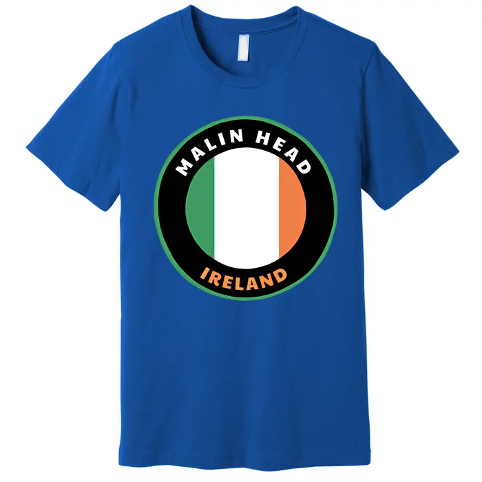 Malin Head Ireland Ie Irish Heritage And Pride Flag Badge Cool Gift Premium T-Shirt