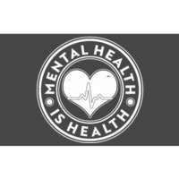 Mental Health Is Health Heartbeat Emblem Bumper Sticker