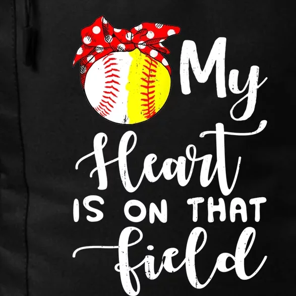 My Heart Is On That Field Baseball TShirt Softball Mom TShirt Daily Commute Backpack