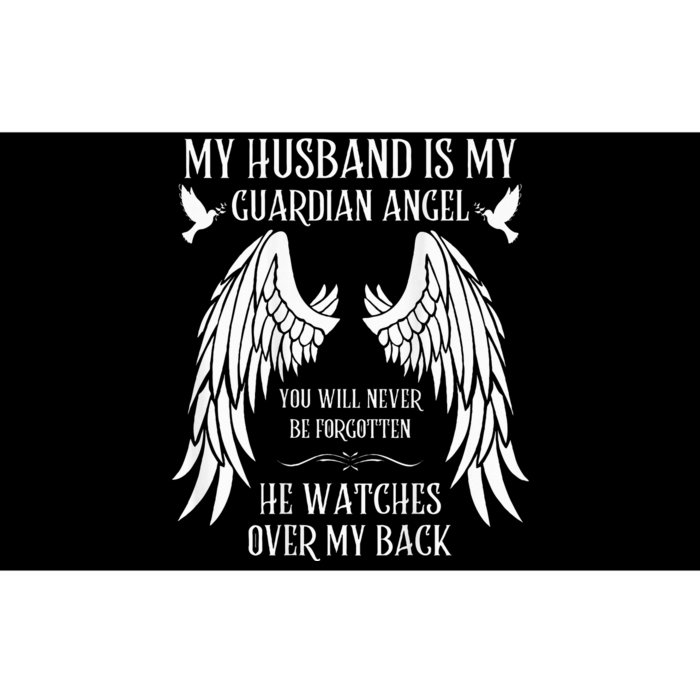 My Husband Is My Guardian Angel In Heaven Memory Memorial Bumper Sticker