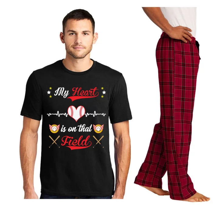 My Heart Is On That Field Baseball Lovers Meaningful Gift Pajama Set