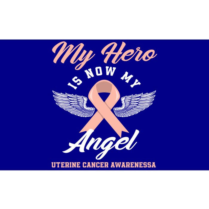 My Hero Is Now My Angel Uterine Cancer Awareness Gift Bumper Sticker