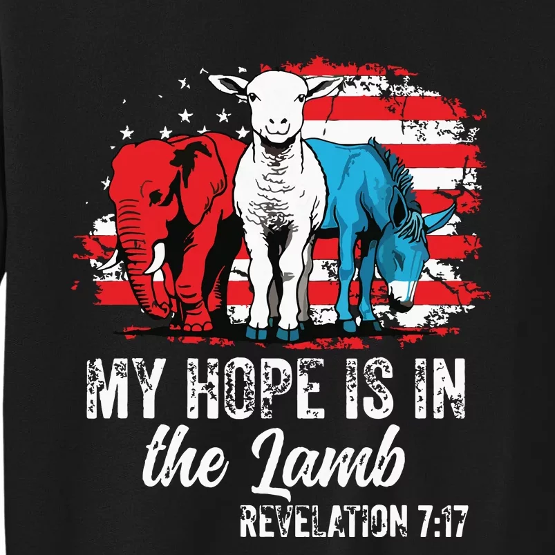 My Hope Is In The Lamb Funny Scripture Elephant Donkey Us Sweatshirt