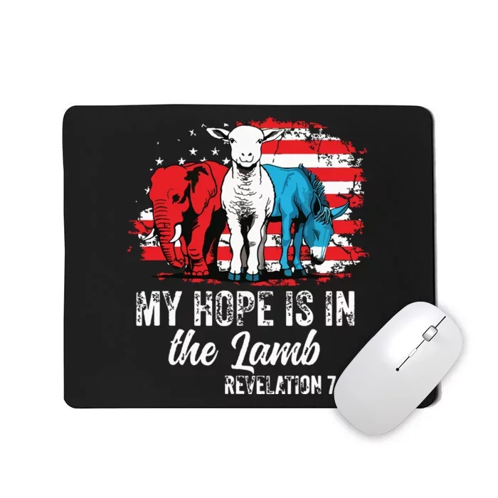 My Hope Is In The Lamb Funny Scripture Elephant Donkey Us Mousepad