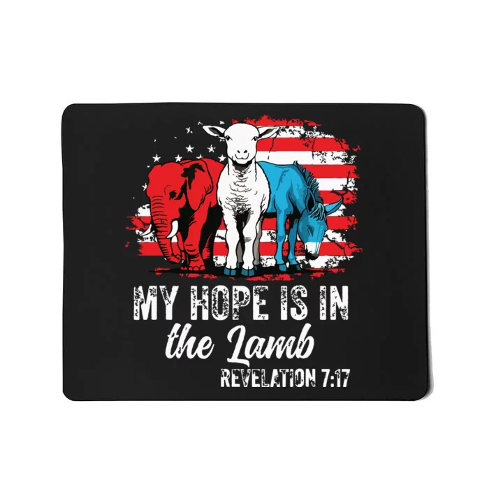 My Hope Is In The Lamb Funny Scripture Elephant Donkey Us Mousepad