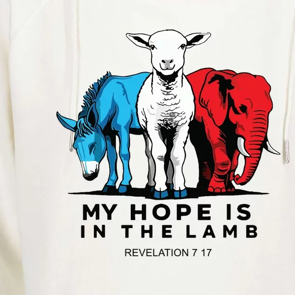 My Hope Is In The Lamb Womens Funnel Neck Pullover Hood