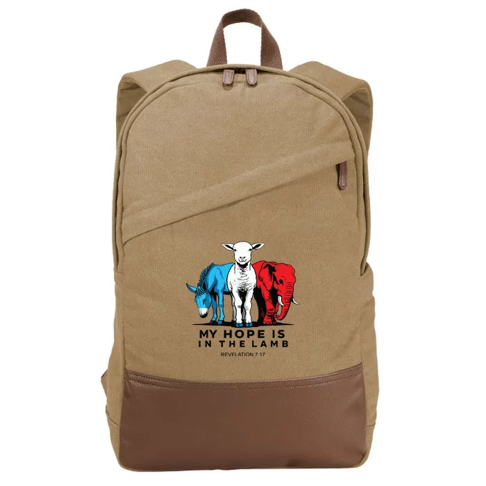 My Hope Is In The Lamb Cotton Canvas Backpack