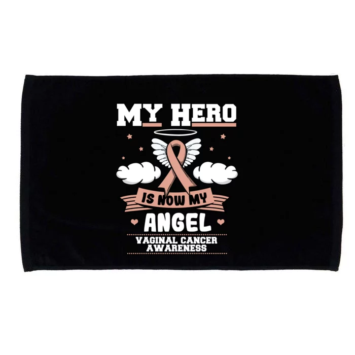 My Hero Is Now My Angel Vaginal Cancer Awareness Gift Idea Cute Gift Microfiber Hand Towel