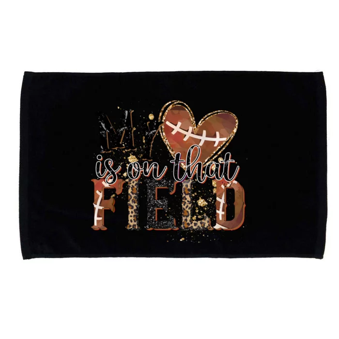 My Heart Is On That Field American Football Game Day Vibes Cool Gift Microfiber Hand Towel