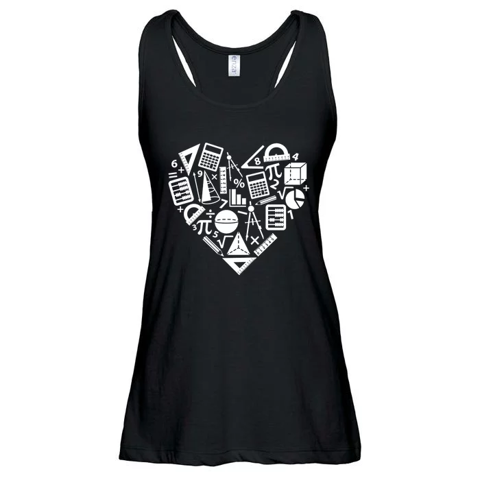 Math Heart I Love Math Math Lovers Gift Math Teacher Gift Ladies Essential Flowy Tank