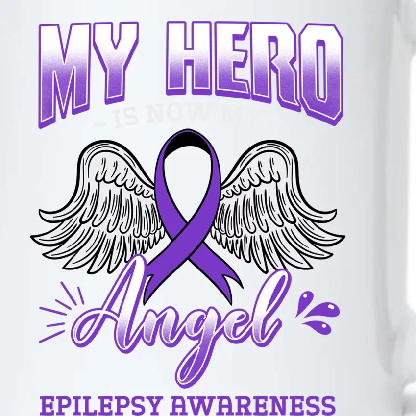 My Hero Is Now My Angel Epilepsy Purple Epileptic Seizures Great Gift Black Color Changing Mug