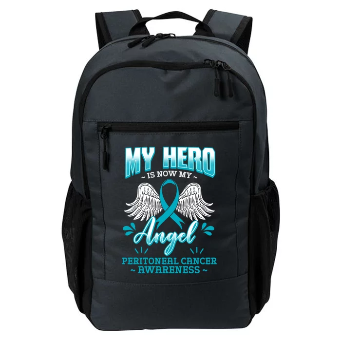 My Hero Is Now My Angel Primary Peritoneal Cancer Awareness Meaningful Gift Daily Commute Backpack