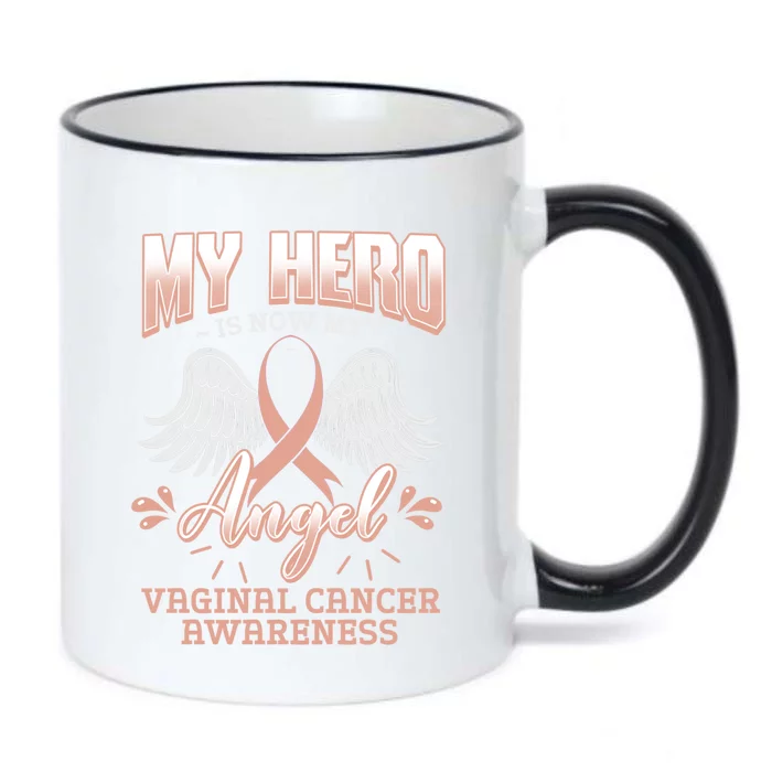 My Hero Is Now My Angel Vaginal Cancer Awareness Supporter Gift Black Color Changing Mug