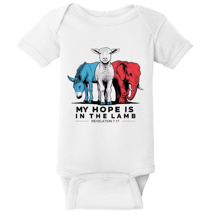 My Hope Is In Lamb Jesus Relelation Christian Bible Verse Baby Bodysuit