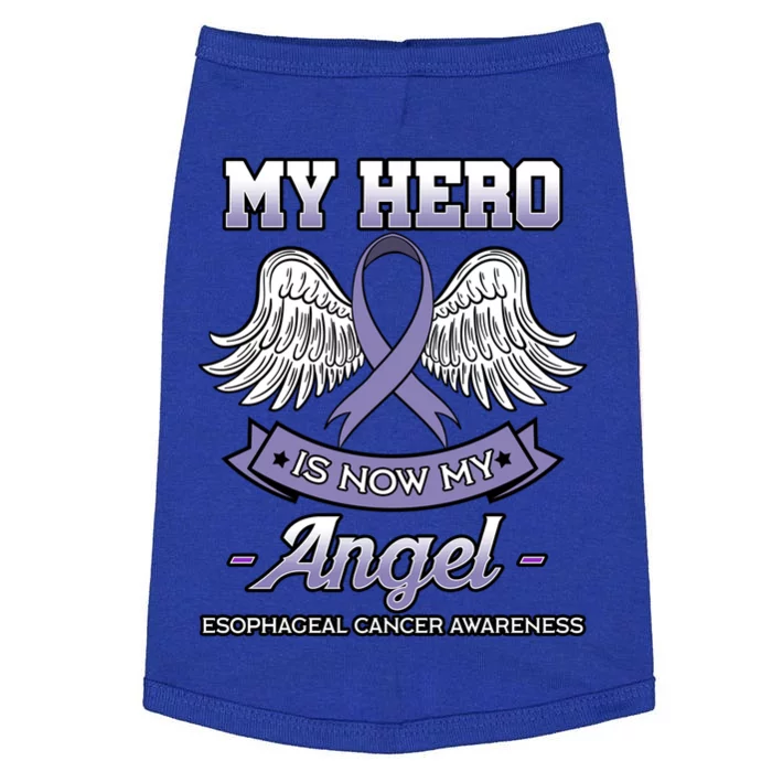 My Hero Is Now My Angel Esophageal Cancer Awareness Support Gift Doggie Tank