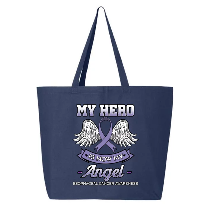 My Hero Is Now My Angel Esophageal Cancer Awareness Support Gift 25L Jumbo Tote