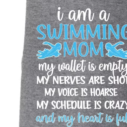 My Heart Is Full Swimming Mom Proud Swim Mama Gift Doggie 3-End Fleece Hoodie