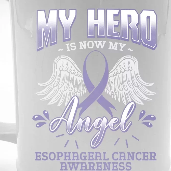 My Hero Is Now My Angel Esophageal Cancer Awareness Warrior Gift Front & Back Beer Stein