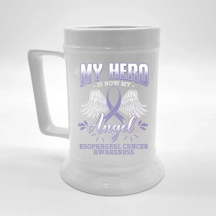 My Hero Is Now My Angel Esophageal Cancer Awareness Warrior Gift Front & Back Beer Stein