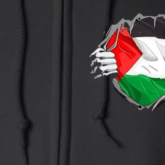 My Heart Is Always With Palestine . Full Zip Hoodie