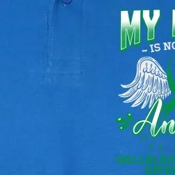 My Hero Is Now My Angel Gallbladder Cancer Awareness Warrior Gift Softstyle Adult Sport Polo