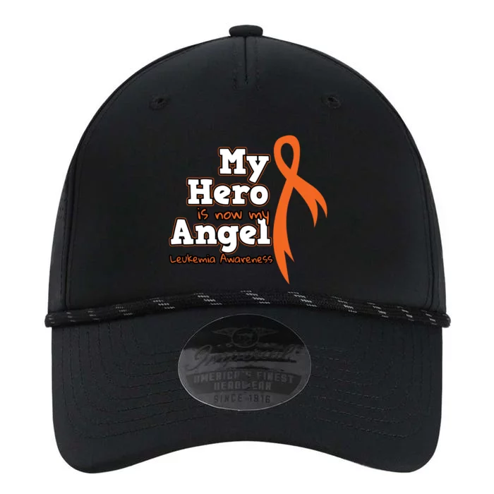 My Hero Is Now My Angel Orange Leukemia Awareness Gift Performance The Dyno Cap