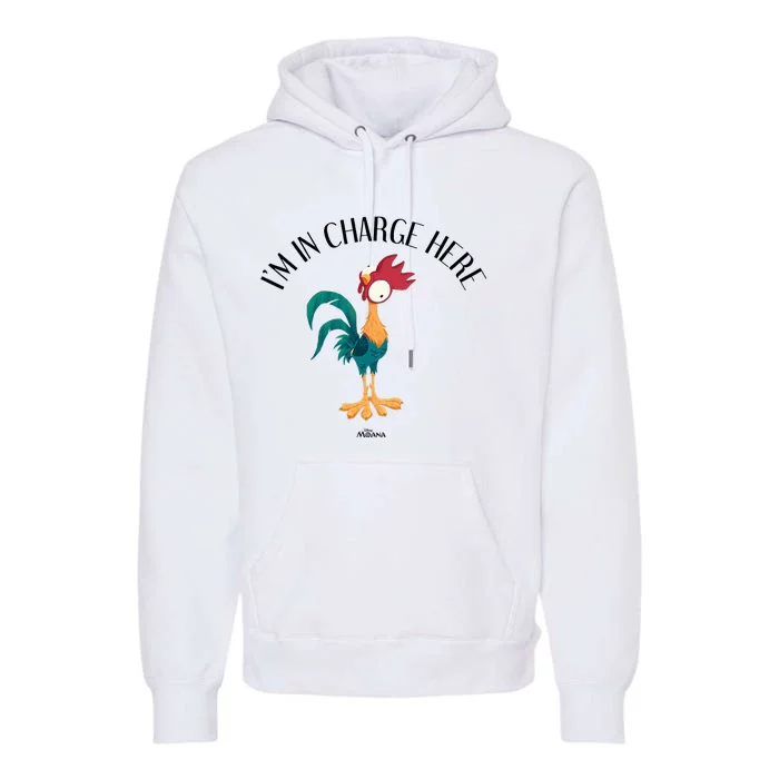 Moana Heihei Im In Charge Here Portrait Premium Hoodie