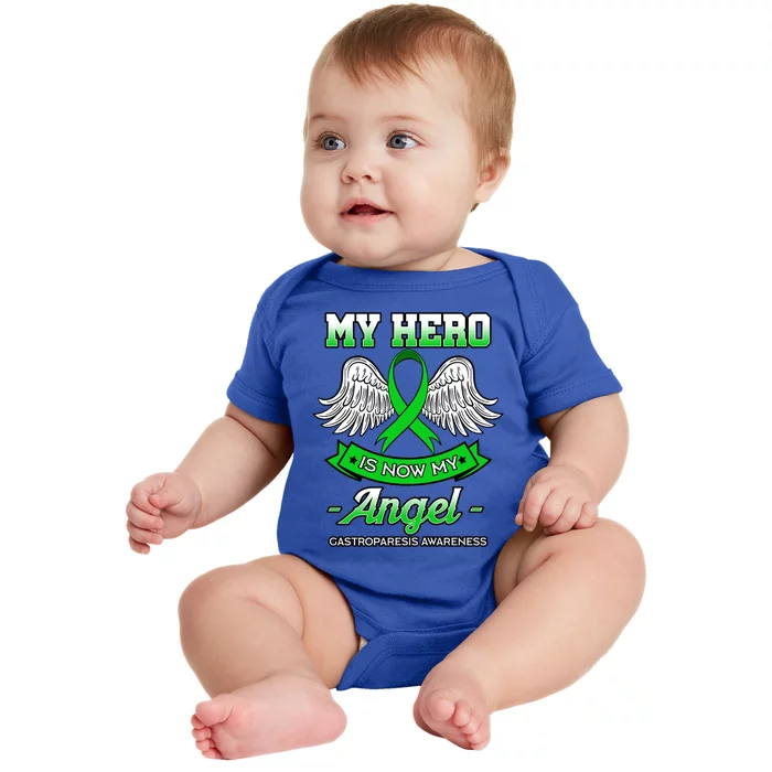 My Hero Is Now My Angel Gastroparesis Awareness Supporter Funny Gift Baby Bodysuit