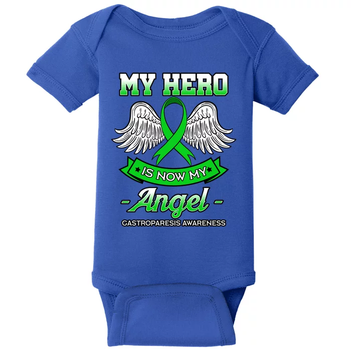 My Hero Is Now My Angel Gastroparesis Awareness Supporter Funny Gift Baby Bodysuit