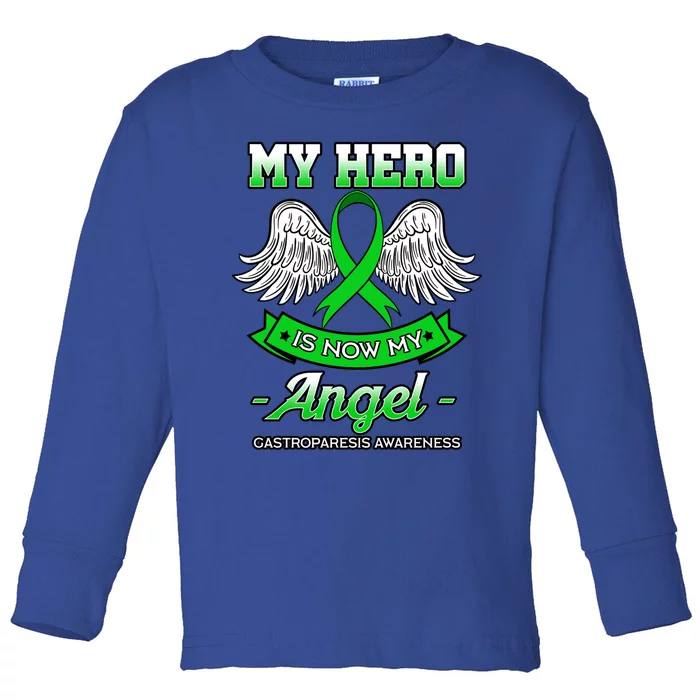 My Hero Is Now My Angel Gastroparesis Awareness Supporter Funny Gift Toddler Long Sleeve Shirt