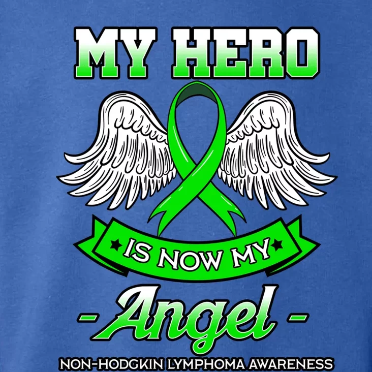 My Hero Is Now My Angel Ribbon Nonfunny Gifthodgkin Lymphoma Gift Toddler Hoodie