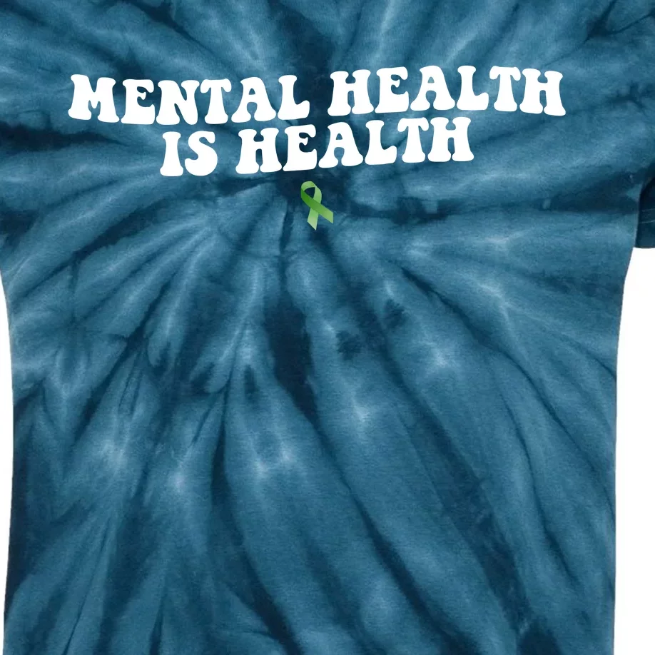 Mental Health Is Health Awareness Ribbon Kids Tie-Dye T-Shirt