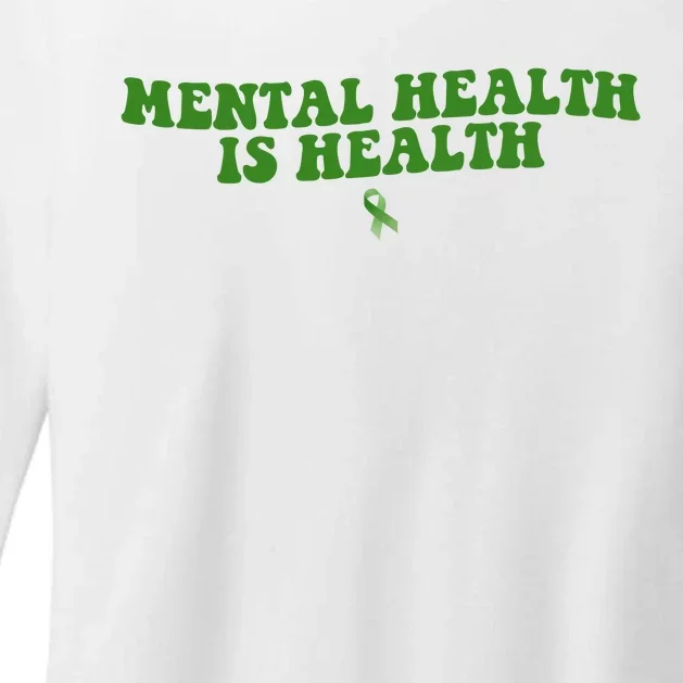 Mental Health Is Health Awareness Ribbon Womens CVC Long Sleeve Shirt