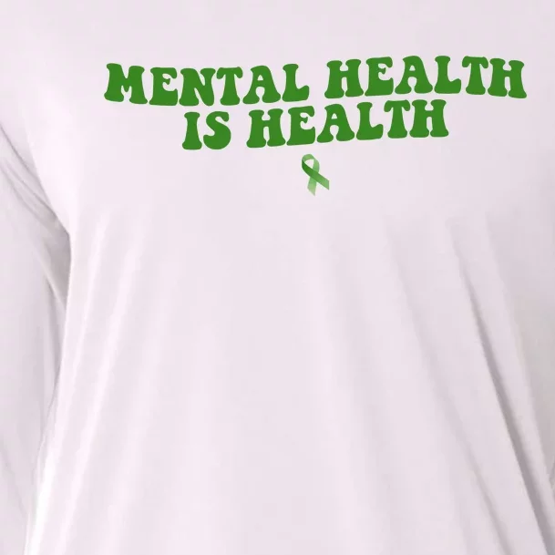 Mental Health Is Health Awareness Ribbon Cooling Performance Long Sleeve Crew