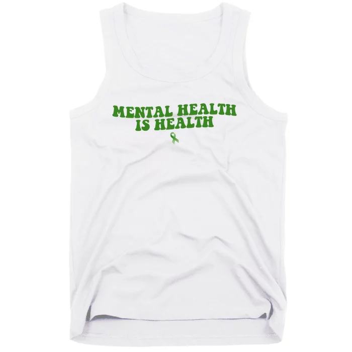 Mental Health Is Health Awareness Ribbon Tank Top