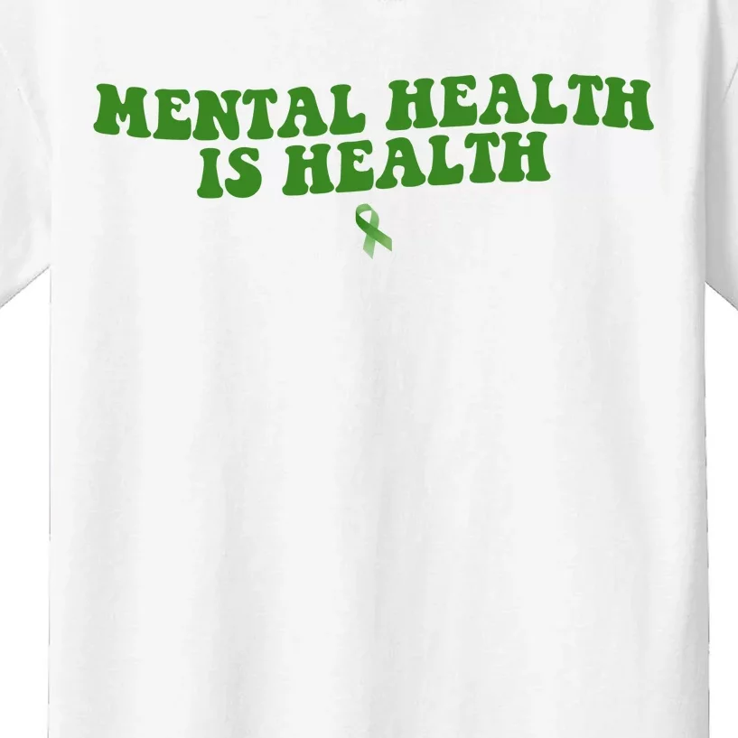 Mental Health Is Health Awareness Ribbon Kids T-Shirt