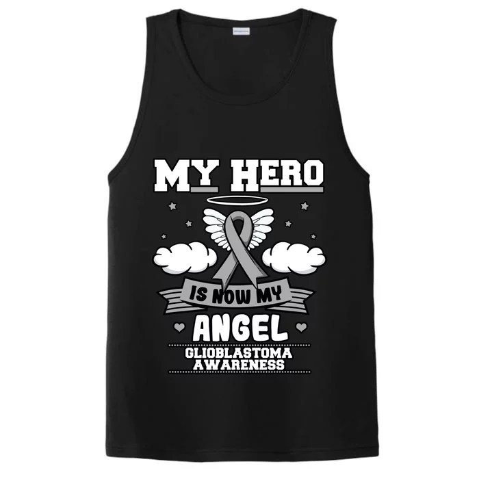 My Hero Is Now My Angel Gbm Glioblastoma Multiforme Gift Cool Gift Performance Tank